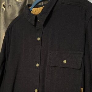 Men's - Legendary Whitetails TheOriginal Buck Camp- Navy Flannel Shirt-LG TALL